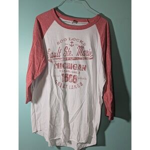 Vintage Soo Locks Sault St. Marie Michigan Great Lakes Shirt Size XL